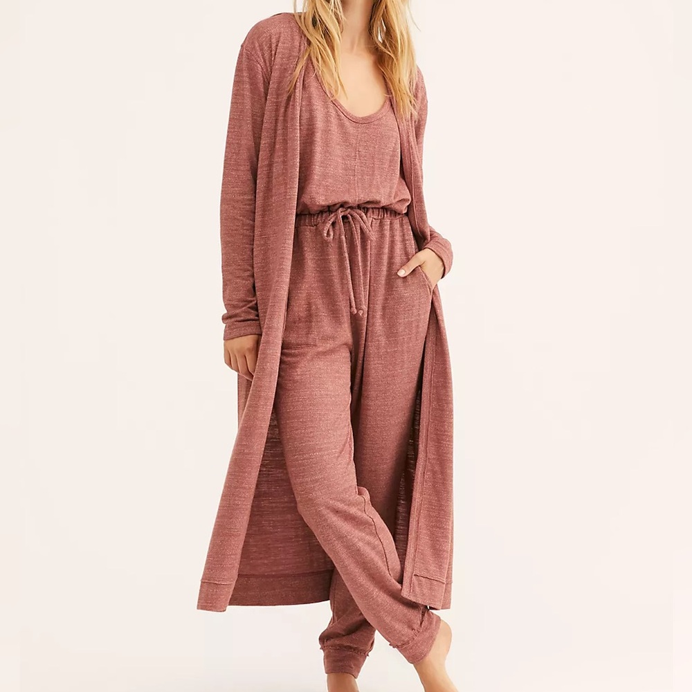 Free People Jumpsuit and Robe “Bicoastal Set”